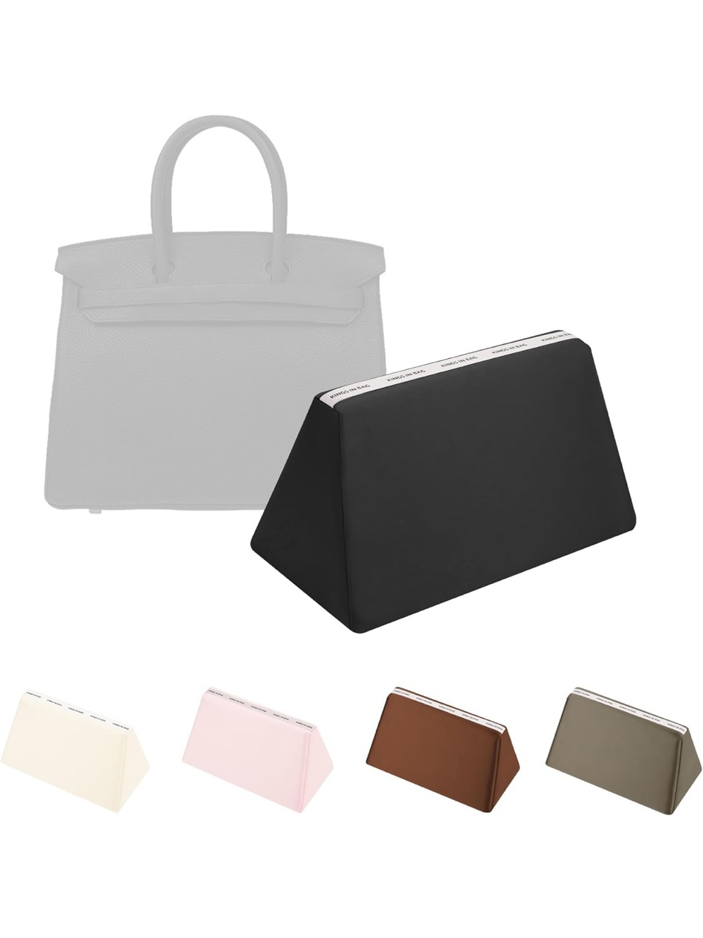 Purse Pillow Birkin 30,Satin/Memory Foam , Durable Structure,Black,BK30 Retourné